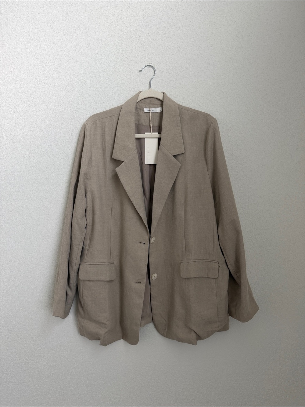 Mod Ref Taupe Relaxed Blazer Jacket